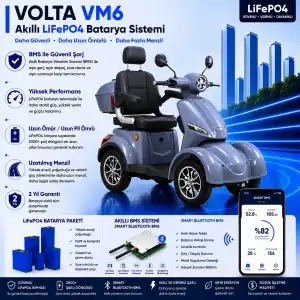Volta VM6 Uyumlu 60 Volt 30 Ah LiFePO4 Smart Batarya