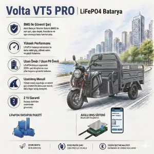 Volta VT5 Pro Uyumlu 72 Volt 60 Ah LiFePO4 Smart Batarya