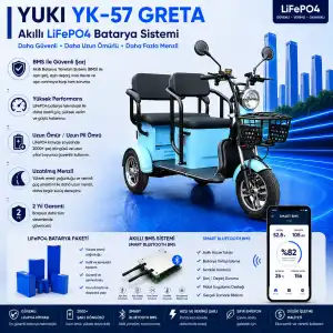 Yuki YK-57 GRETA Uyumlu 72 Volt 30 Ah LiFePO4 Smart Batarya