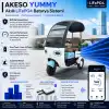 Akeso Yummy Uyumlu 60 Volt 30 Ah LiFePO4 Smart Batarya