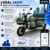 Kral Sarin Uyumlu 60 Volt 48 Ah LiFePO4 Smart Batarya