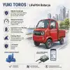 Yuki TOROS Uyumlu 72 Volt 102 Ah LiFePO4 Smart Batarya