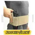 Korse Tipi Gizli Taşıma Silah Kılıfı - Çöl Rengi (Ekstra Şarjör Bölmeli)