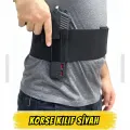 Korse Tipi Gizli Taşıma Silah Kılıfı - Siyah (Ekstra Şarjör Bölmeli)