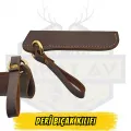 12x3 cm El Yapımı Hakiki Deri Kibar Kılıf - Minimalist Çakı ve Aksesuar Kılıfı