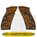 CZ 75 / Sarsılmaz Kılınç 2000 Uyumlu Yaprak Motifli Hakiki Ceviz Kabze