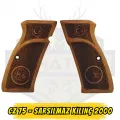 CZ 75 / Sarsılmaz Kılınç 2000 Uyumlu Tuğra & Ayyıldız İşlemeli Hakiki Ceviz Kabze