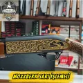 Mozzberk Sarı Full Gravür İşlemeli 7+1 Yarı Otomatik Av Tüfeği - Şafak Silah Sanayi