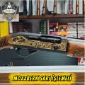 Mozzberk Sarı Full Gravür İşlemeli 7+1 Yarı Otomatik Av Tüfeği - Şafak Silah Sanayi
