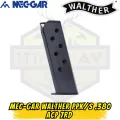 MEC-GAR Walther PPK/S .380 ACP (9mm Kısa) 7RD Siyah Şarjör - Çelik Takipçili