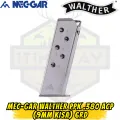MEC-GAR Walther PPK .380 ACP (9mm Kısa) 6RD Siyah Şarjör - Klasik Çelik Takipçili