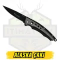 Alaska Siyah Beyaz Ufak Ekonomik Çakı - Açık Uzunluk 15 cm Kapalı 9 cm