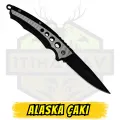 Alaska Siyah Beyaz Ufak Ekonomik Çakı - Açık Uzunluk 15 cm Kapalı 9 cm