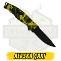 Alaska Yeşil Kamuflaj Ufak Ekonomik Çakı - Açık Uzunluk 15 cm Kapalı 9 cm