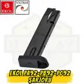 Ekol Fırat P92 / PA92 / PB92 / PC92 Kuru Sıkı Tabanca Şarjör - Siyah (17+1 Kapasite)