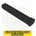 Glock Gen 4 / Gen 5 Uyumlu Uzun Tip Şarjör 30lu görünüm (20 Fişek Kapasiteli -Takozlu Özel Üretim)
