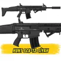 Hunt scx12 Şarjörlü Av Tüfeği scar tipi scar klonu SİYAH