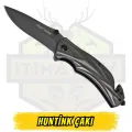 Huntink Katlanır Çakı Çelik Görünüm - Cam Kırıcı Tel Kesici Açık Uzunluk 20 cm Kapalı 12 cm