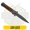 Jeep Çakı Gül 22 cm Yarı Otomatik - Kemerlikli Katlanır Çakı