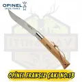 Opinel Inox No:13 Giant Çakı - Paslanmaz Çelik Yatagan Bıçak Kayın Sap Virobloc