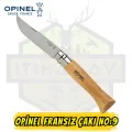 Opinel No:9 Karbon Çelik Çakı - Yatagan Bıçak Kayın Sap Virobloc