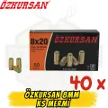 Özkursan 8mm Kurusıkı Mermisi 1 Koli (40 Kutu - 2000 Adet) - Standart Seri