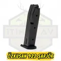Özkursan 922 Kuru Sıkı Tabanca Şarjörü - 14+1 Kapasite Siyah