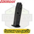 Özkursan 922 Kuru Sıkı Tabanca Şarjörü - 14+1 Kapasite Siyah
