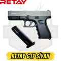 Retay G17 Kuru Sıkı Ses Tabancası Füme Renk