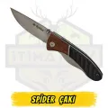 Spider Katlanır Çakı Ahşap Sap - Açık Uzunluk 15.5 cm Kapalı 9 cm