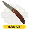 Spider Katlanır Çakı Ahşap Sap - Açık Uzunluk 19.5 cm Kapalı 10 cm