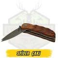 Spider Katlanır Çakı Ahşap Sap - Açık Uzunluk 19.5 cm Kapalı 10 cm
