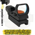 Swampdeer Safir Çift Renk Camlı Red Dot - 4 Farklı Nişangahlı Profesyonel Optik
