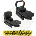 Swampdeer Safir Çift Renk Camlı Red Dot - 4 Farklı Nişangahlı Profesyonel Optik
