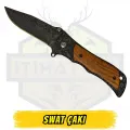 SWAT Katlanır Çakı Ahşap Sap - Açık Uzunluk 15.5 cm Kapalı 9 cm