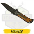 SWAT Katlanır Çakı Ahşap Sap - Açık Uzunluk 15.5 cm Kapalı 9 cm