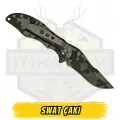 SWAT Katlanır Çakı Kamuflaj Desenli - Açık Uzunluk 17.5 cm Kapalı 10.5 cm