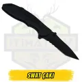 SWAT Katlanır Çakı Polimer Sap Carbon Görünüm - Açık Uzunluk 20 cm Kapalı 12 cm