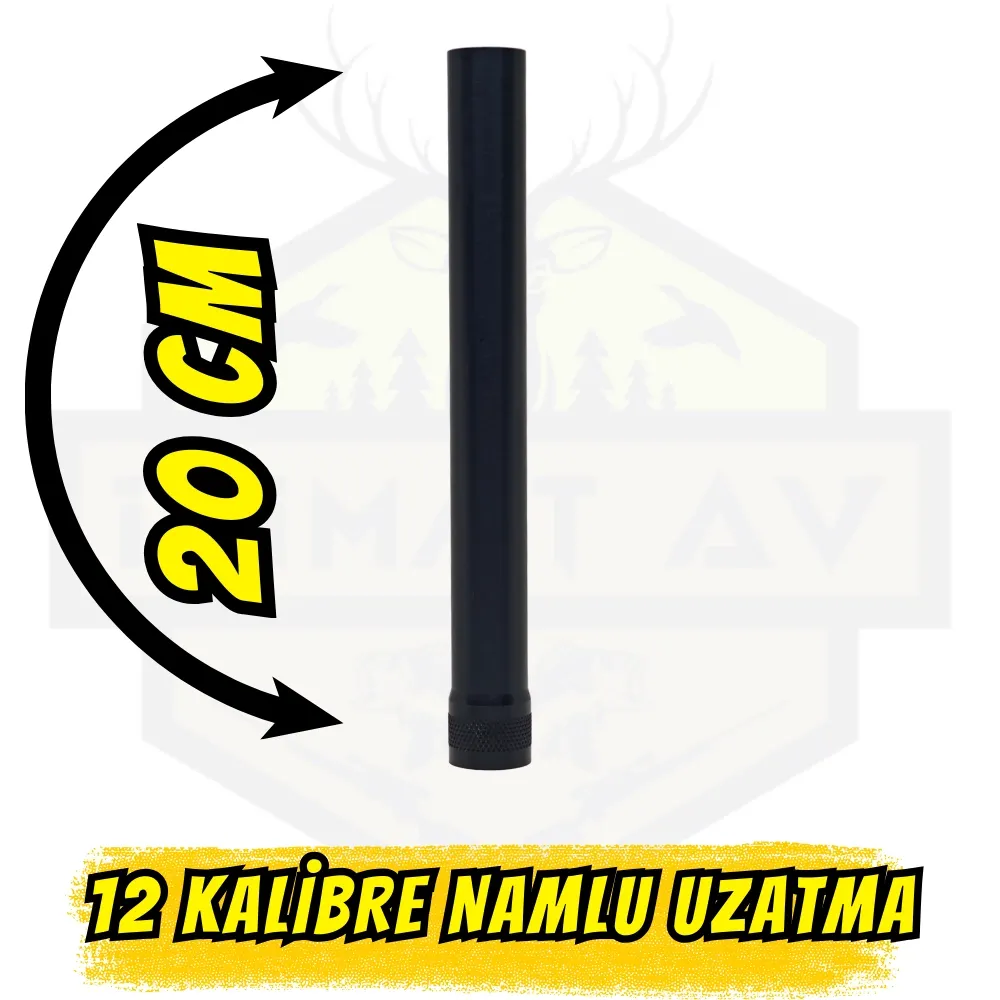 12 Kalibre 20 cm Namlu Uzatma Şoku - Maksimum Menzil ve Grupman Adaptörü