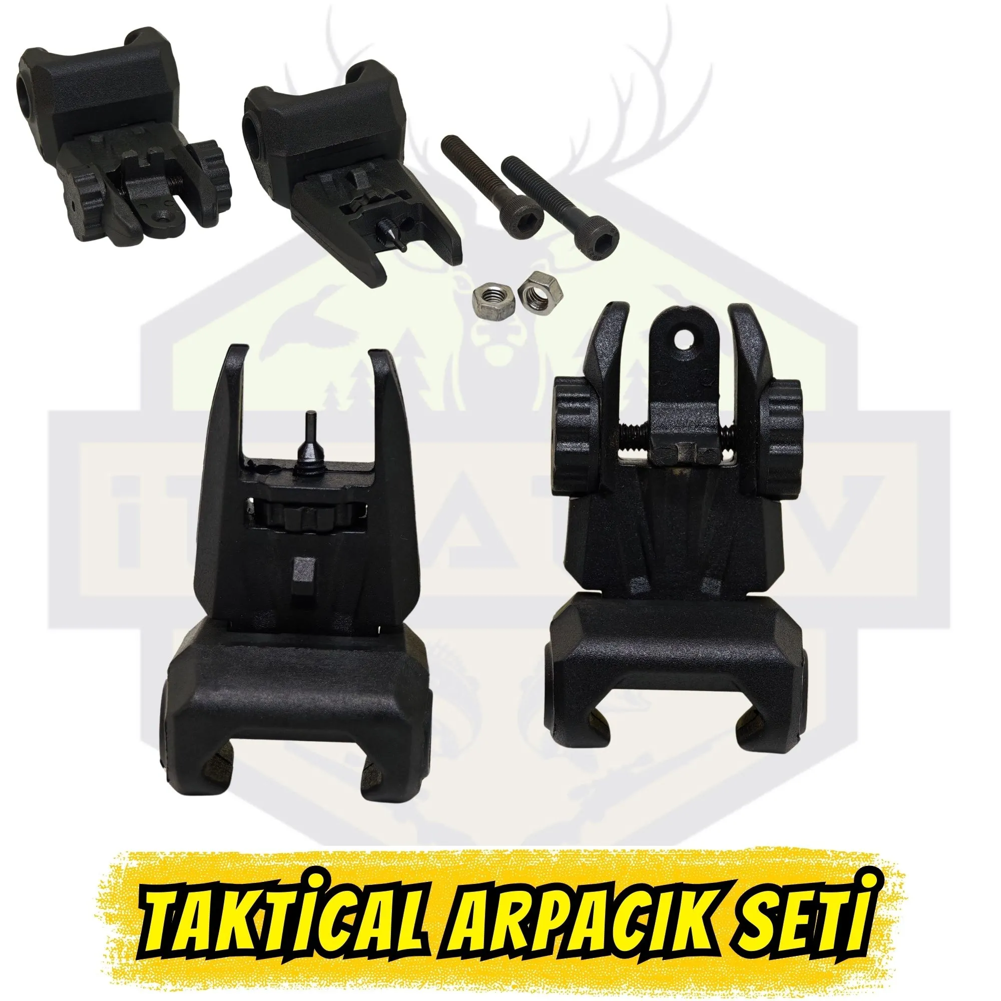 Şarjörlü Tüfek Uyumlu Polimer Taktikal Sabit Gez Arpacık Seti
