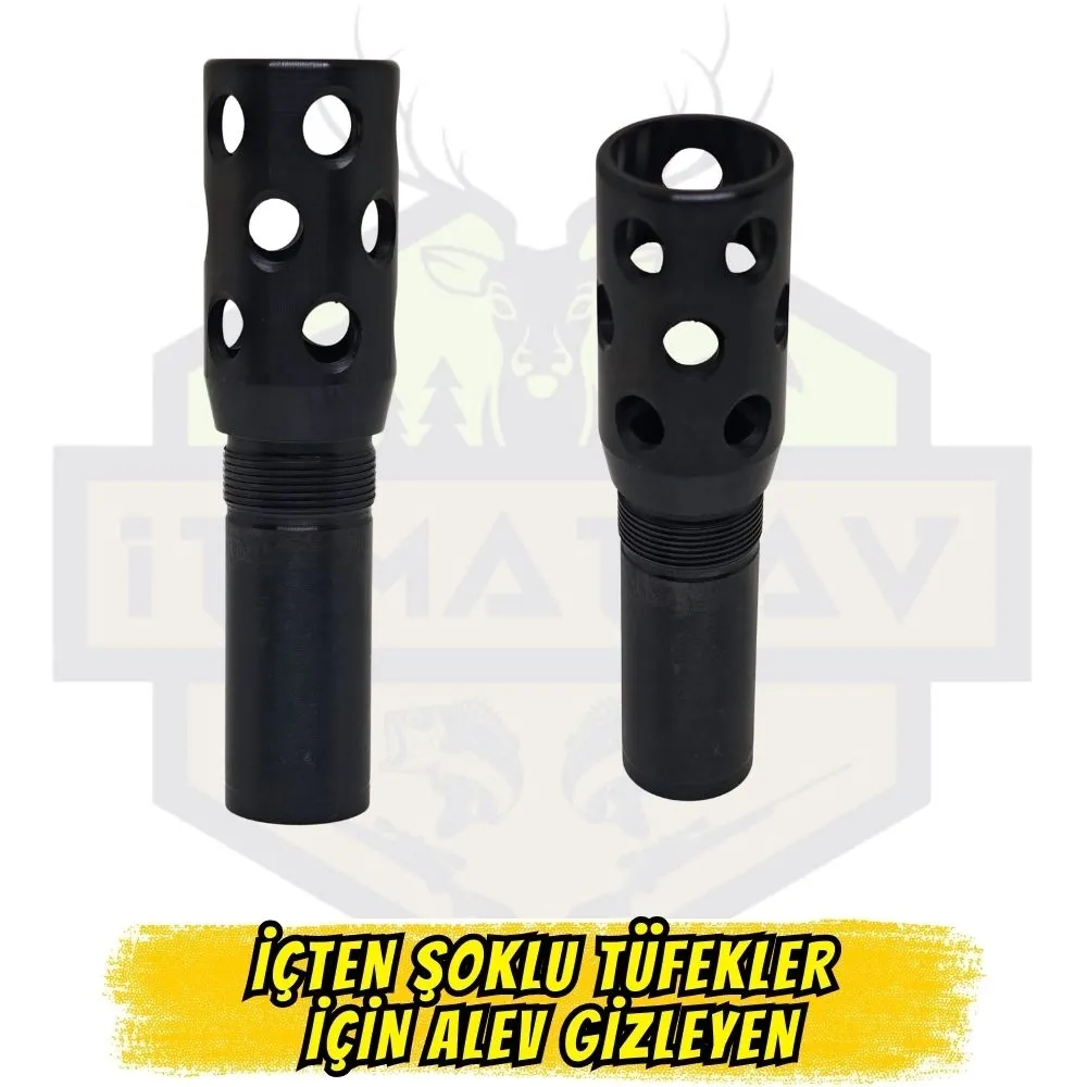 12 Kalibre İçten Şoklu Tüfekler İçin Taktikal Alev Gizleyen (Muzzle Brake)