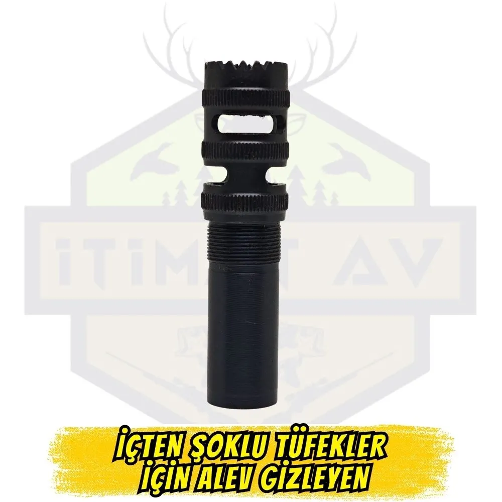 12 Kalibre İçten Şok Uyumlu Taktikal Dişli Alev Gizleyen (Taçlı Model)