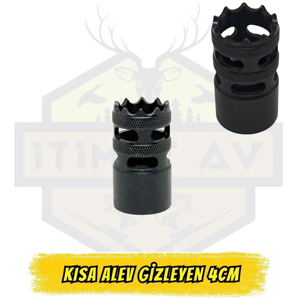 12 Kalibre İçten Şok Uyumlu Kısa Tip Taktikal Alev Gizleyen