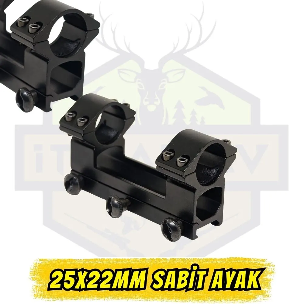 25 mm x 22 mm Sabit Dürbün Ayağı Seti (Pikatini Uyumlu)