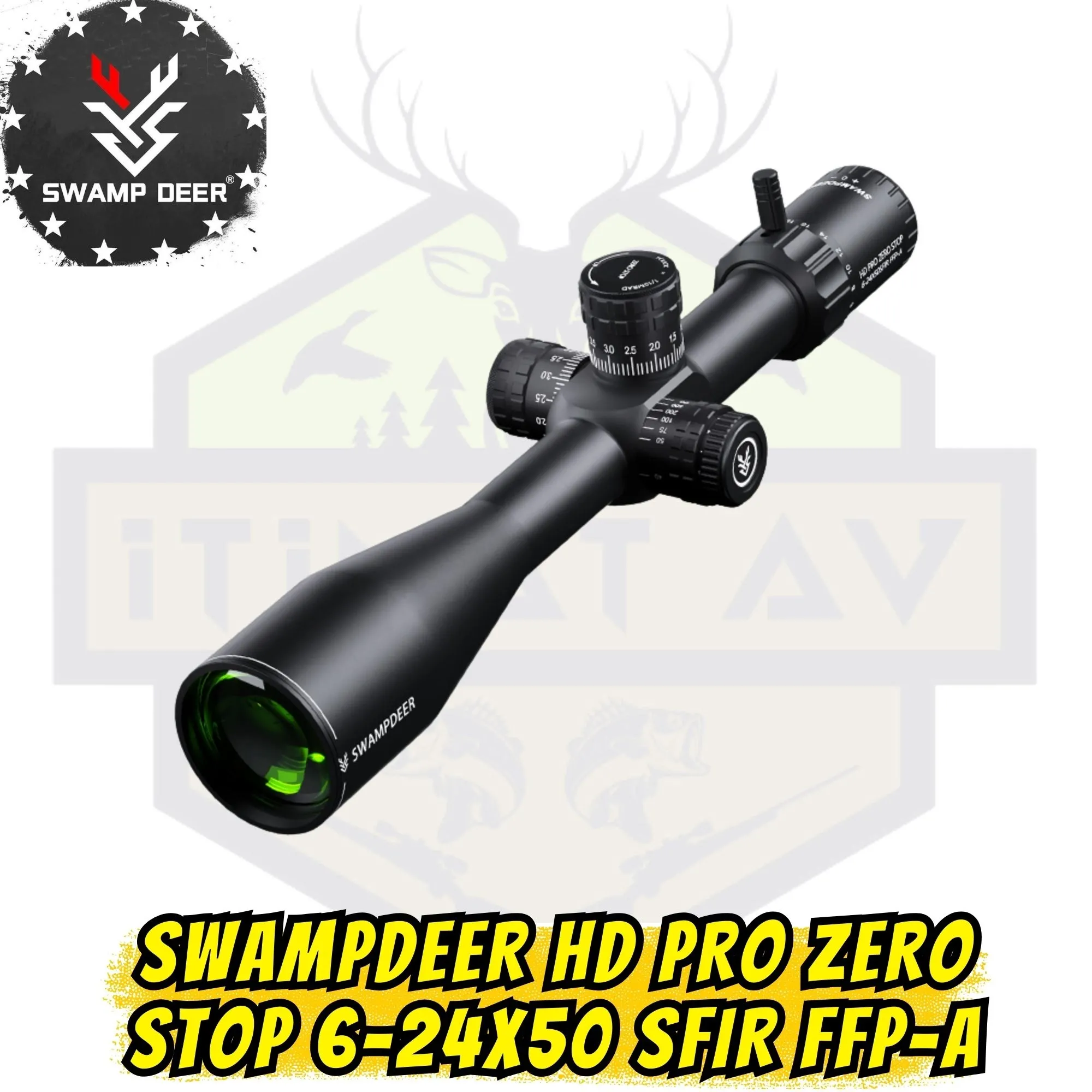 Swampdeer HD PRO Zero Stop 6-24x50 SFIR FFP Profesyonel Tüfek Dürbünü