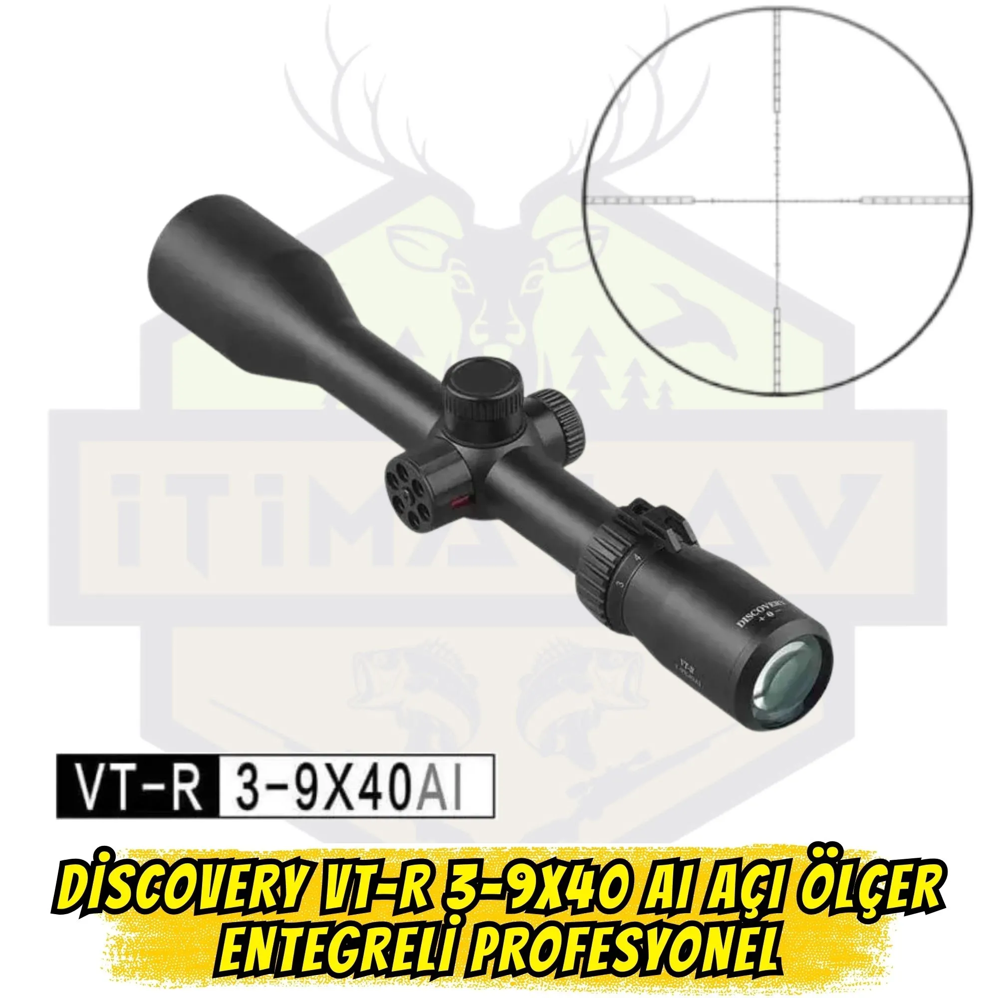 Discovery VT-R 3-9x40 AI Açı Ölçer Entegreli Profesyonel Tüfek Dürbünü