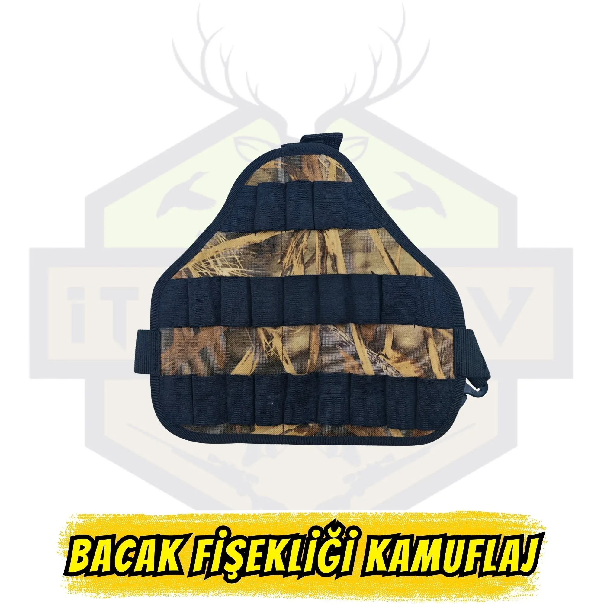 12 Kalibre Taktik Bacak Fişekliği - Kamuflaj Desenli (Hızlı Erişim)
