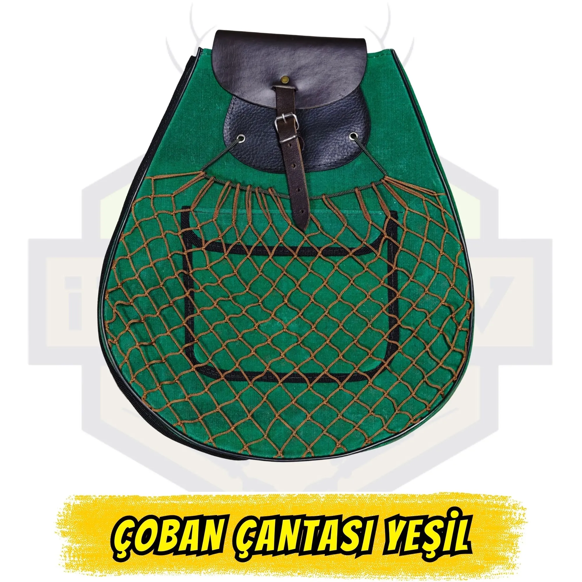 Yeşil Avcı Çoban Çantası - Klasik Omuz Tipi Taşıma Çantası