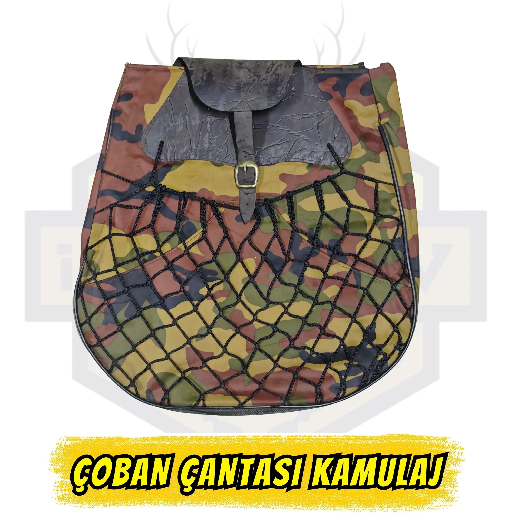 Kamuflaj Desenli Avcı Çoban Çantası - Geleneksel Omuz Tipi Taşıma Çantası