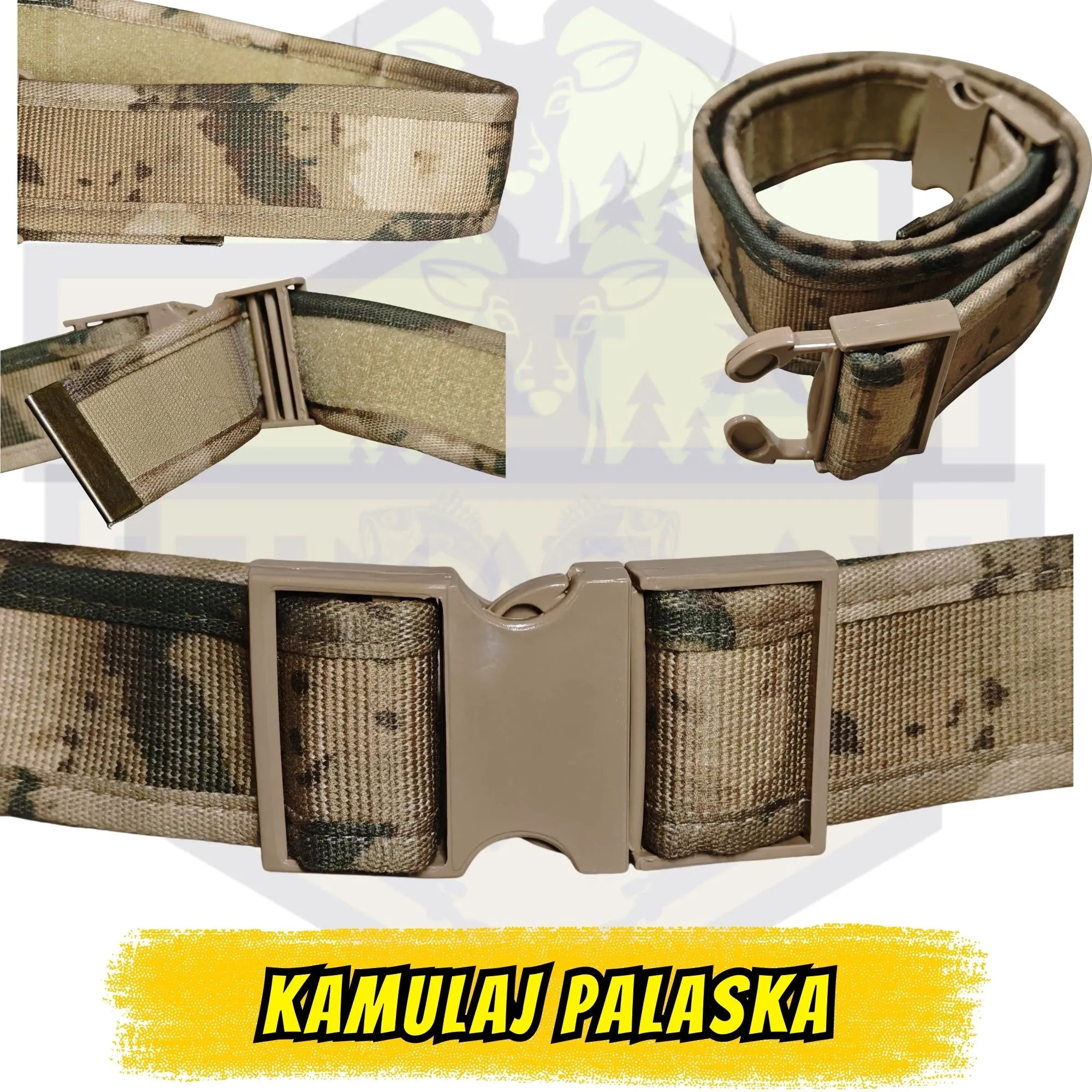 Kamuflaj Taktik Palaska - Yüksek Mukavemetli Ayarlanabilir Görev Kemeri